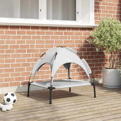 vidaXL Hundebett Silber Grau 63 x 49,5 x 60 cm Stahl - Grau vidaXL Hundebett Silber Grau 63 x 49,5 x 60 cm Stahl - Grau