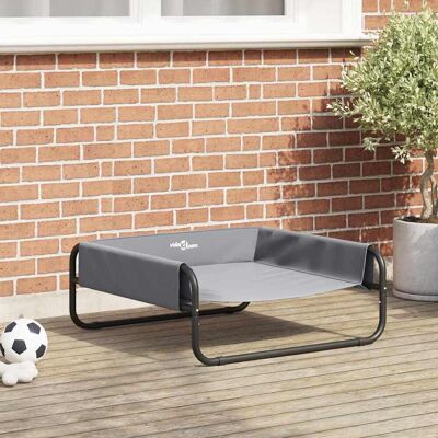 vidaXL Hundebett Hellgrau 75 x 75 x 30 cm Stahl - Grau vidaXL Hundebett Hellgrau 75 x 75 x 30 cm Stahl - Grau