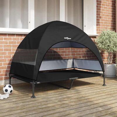 vidaXL Hochgelegtes Hundebett Schwarz 127 x 81 x 108 cm - Schwarz vidaXL Hochgelegtes Hundebett Schwarz 127 x 81 x 108 cm - Schwarz