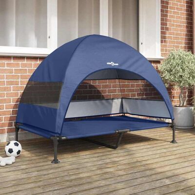 vidaXL Hochgelegtes Hundebett Marineblau 127 x 81 x 108 cm - Marineblau vidaXL Hochgelegtes Hundebett Marineblau 127 x 81 x 108 cm - Marineblau