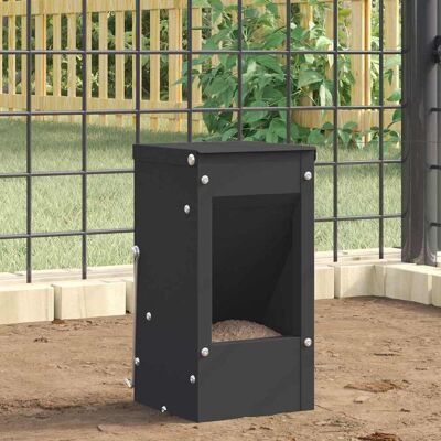 vidaXL Kaninchenfütterer Schwarz 12,5 x 12,5 x 25 cm - Schwarz vidaXL Kaninchenfütterer Schwarz 12,5 x 12,5 x 25 cm - Schwarz
