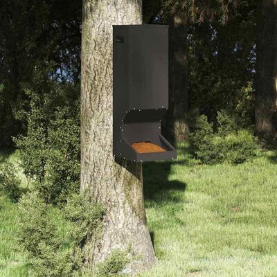 vidaXL Rehfütterer Schwarz 28 x 30 x 80 cm Kaltgewalzter Stahl - Schwarz vidaXL Rehfütterer Schwarz 28 x 30 x 80 cm Kaltgewalzter Stahl - Schwarz