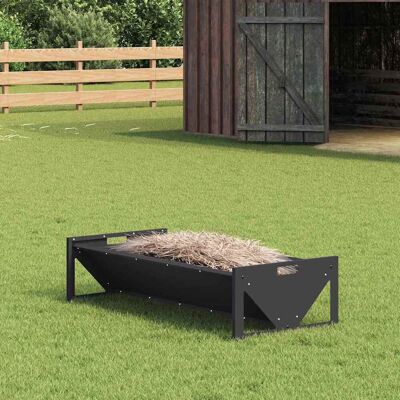 vidaXL Futtertröge für Nutztiere Schwarz 108 x 50 x 28 cm - Schwarz vidaXL Futtertröge für Nutztiere Schwarz 108 x 50 x 28 cm - Schwarz