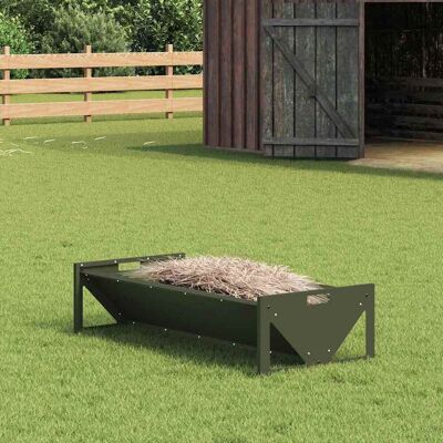 vidaXL Futtertröge für Nutztiere Olive Grün 108 x 50 x 28 cm - Grün vidaXL Futtertröge für Nutztiere Olive Grün 108 x 50 x 28 cm - Grün
