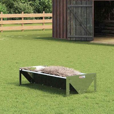 vidaXL Futtertröge für Nutztiere Silber 108 x 50 x 28 cm - Silber vidaXL Futtertröge für Nutztiere Silber 108 x 50 x 28 cm - Silber