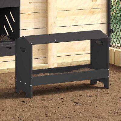 vidaXL Hühnerfütterungsrinne Schwarz 81 x 32 x 53,5 cm - Schwarz vidaXL Hühnerfütterungsrinne Schwarz 81 x 32 x 53,5 cm - Schwarz