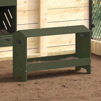 vidaXL Hühnerfütterungsrinne Olive Grün 81 x 32 x 53,5 cm - Grün vidaXL Hühnerfütterungsrinne Olive Grün 81 x 32 x 53,5 cm - Grün