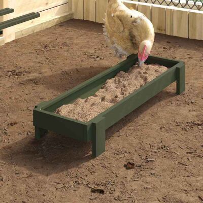 vidaXL Hühnerfütterungsrinne Olive Grün 80 x 28 x 13,5 cm - Grün vidaXL Hühnerfütterungsrinne Olive Grün 80 x 28 x 13,5 cm - Grün