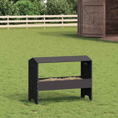 vidaXL Futtertröge für Nutztiere Schwarz 79 x 35 x 62 cm - Schwarz vidaXL Futtertröge für Nutztiere Schwarz 79 x 35 x 62 cm - Schwarz