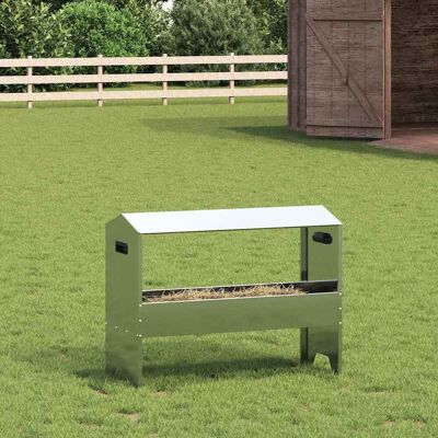 vidaXL Futtertröge für Nutztiere Silber 79 x 35 x 62 cm - Silber vidaXL Futtertröge für Nutztiere Silber 79 x 35 x 62 cm - Silber