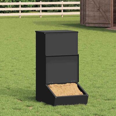 vidaXL Schweinfutterspender Schwarz 55 x 38 x 76 cm - Schwarz vidaXL Schweinfutterspender Schwarz 55 x 38 x 76 cm - Schwarz