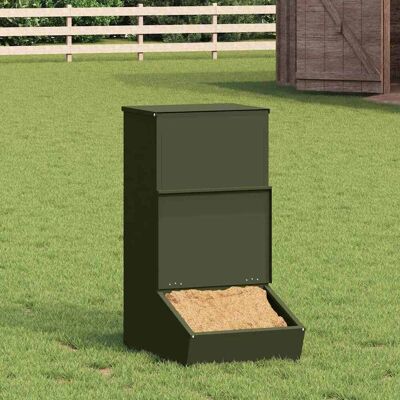 vidaXL Schweinfutterspender Olive Grün 55 x 38 x 76 cm - Grün vidaXL Schweinfutterspender Olive Grün 55 x 38 x 76 cm - Grün