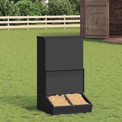 vidaXL Schweinfutterspender Schwarz 55 x 51 x 91,5 cm - Schwarz vidaXL Schweinfutterspender Schwarz 55 x 51 x 91,5 cm - Schwarz