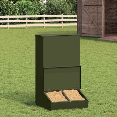 vidaXL Schweinfutterspender Olive Grün 55 x 51 x 91,5 cm - Grün vidaXL Schweinfutterspender Olive Grün 55 x 51 x 91,5 cm - Grün