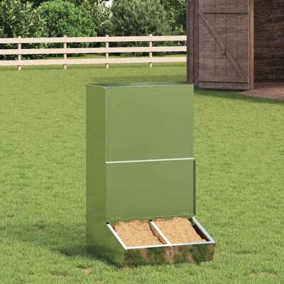 vidaXL Schweinfutterspender Silber 55 x 51 x 91,5 cm Verzinkter Stahl - Silber vidaXL Schweinfutterspender Silber 55 x 51 x 91,5 cm Verzinkter Stahl - Silber