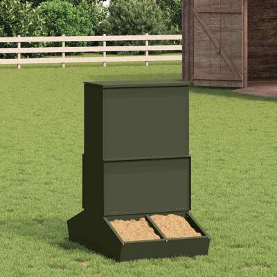 vidaXL Schweinfutterspender Olive Grün 82 x 51 x 91,5 cm - Grün vidaXL Schweinfutterspender Olive Grün 82 x 51 x 91,5 cm - Grün