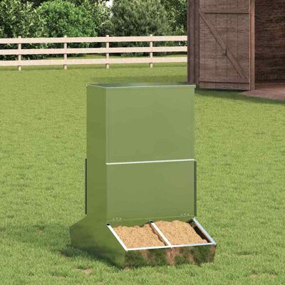 vidaXL Schweinfutterspender Silber 82 x 51 x 91,5 cm Verzinkter Stahl - Silber vidaXL Schweinfutterspender Silber 82 x 51 x 91,5 cm Verzinkter Stahl - Silber