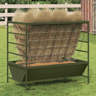 vidaXL Viehfutterspender Olive Grün 100 x 60 x 90 cm - Grün vidaXL Viehfutterspender Olive Grün 100 x 60 x 90 cm - Grün