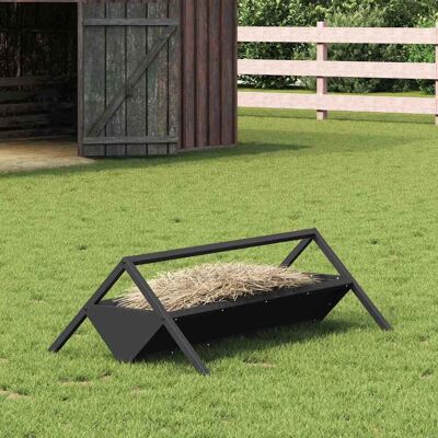 vidaXL Futtertröge für Nutztiere Schwarz 111 x 76 x 38 cm - Schwarz vidaXL Futtertröge für Nutztiere Schwarz 111 x 76 x 38 cm - Schwarz