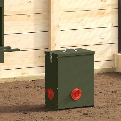 vidaXL Hühnerfütterer Olive Grün 32,5 x 20,5 x 43 cm - Grün vidaXL Hühnerfütterer Olive Grün 32,5 x 20,5 x 43 cm - Grün