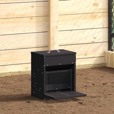 vidaXL Hühnertretfeeder Schwarz 33 x 42 x 40 cm Kaltgewalzter Stahl - Schwarz vidaXL Hühnertretfeeder Schwarz 33 x 42 x 40 cm Kaltgewalzter Stahl - Schwarz