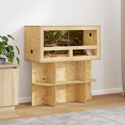 vidaXL Terrarienbasis mit Regal Braun 80 x 40 x 50 cm OSB - Braun vidaXL Terrarienbasis mit Regal Braun 80 x 40 x 50 cm OSB - Braun