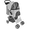 vidaXL Haustier-Buggy Hund/Katze Klappbarer Reisewagen Grau - Grau