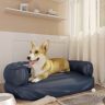 vidaXL Hundebett Ergonomisch Schaumstoff Dunkelblau 88x65cm Kunstleder - Blau