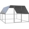 vidaXL Outdoor-Hühnerkäfig 3x4x2 m Verzinkter Stahl - Silber