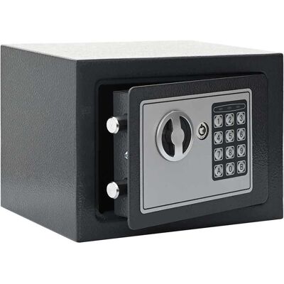 vidaXL Digitaler Safe mit Schloss Dunkelgrau 23 x 17 x 17 cm Stahl - Grau vidaXL Digitaler Safe mit Schloss Dunkelgrau 23 x 17 x 17 cm Stahl - Grau