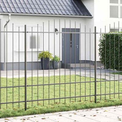Vidaxl Stahl-Gartenzaunpaneel - Modernes Grau 1,7x1,75m Vidaxl Stahl-Gartenzaunpaneel - Modernes Grau 1,7x1,75m