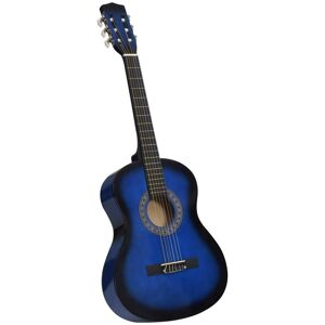 vidaXL Klassikgitarre für Anfänger und Kinder Blau 3/4 36