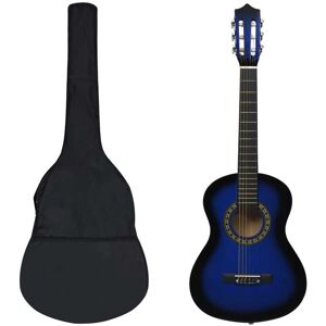 vidaXL 8-tlg. Klassikgitarren-Set für Anfänger Blau 1/2 34