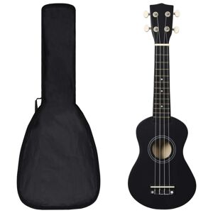 vidaXL Sopran-Ukulele-Set mit Tasche für Kinder Schwarz 21