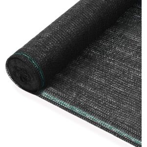 vidaXL Tennisblende HDPE 2x100 m Schwarz