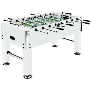 vidaXL Kickertisch Stahl 60 kg 140x74,5x87,5 cm Weiß - Weiß