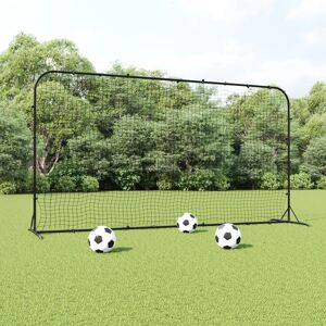 vidaXL Fußball-Rebounder Schwarz 366x90x183 cm HDPE - Schwarz