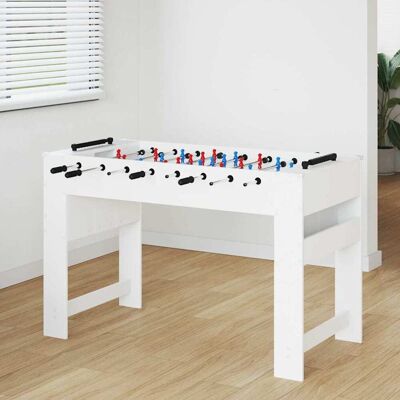 vidaXL Tischfußballtisch Weiß 125 x 60,5 x 80 cm Holzwerkstoff - Weiß vidaXL Tischfußballtisch Weiß 125 x 60,5 x 80 cm Holzwerkstoff - Weiß