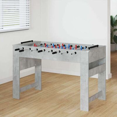 vidaXL Tischfußballtisch Betongrau 125 x 60,5 x 80 cm Holzwerkstoff - Grau vidaXL Tischfußballtisch Betongrau 125 x 60,5 x 80 cm Holzwerkstoff - Grau