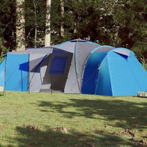 vidaXL Campingzelt 12 Personen Blau Wasserfest - Blau