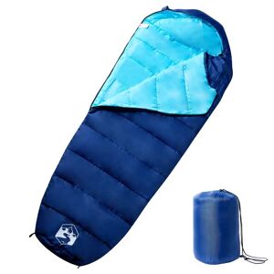 vidaXL Mumienschlafsack für Erwachsene Camping 3 Jahreszeiten - Blau