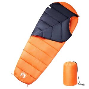vidaXL Mumienschlafsack für Erwachsene Camping 3 Jahreszeiten - Orange