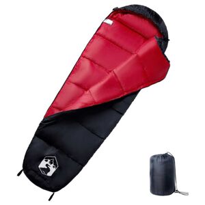 vidaXL Mumienschlafsack für Erwachsene Camping 3 Jahreszeiten - Rot