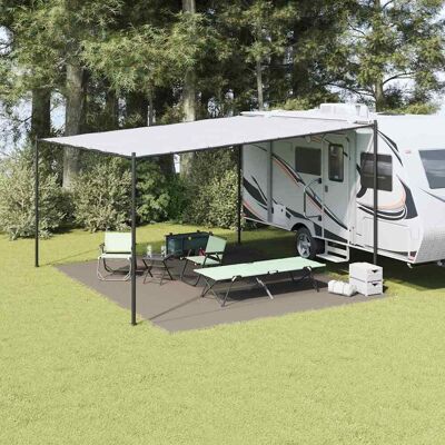 vidaXL Zeltteppich Hellgrau 500 x 400 cm Polyethylen - Hellgrau vidaXL Zeltteppich Hellgrau 500 x 400 cm Polyethylen - Hellgrau