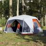 vidaXL Campingzelt mit LED 10 Personen Grau und Orange - Orange