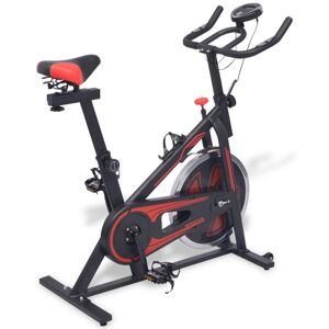 vidaXL Heimtrainer mit Pulsmesser Schwarz und Rot - Mehrfarbig