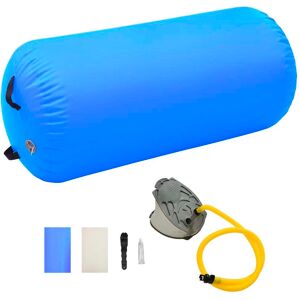 vidaXL Aufblasbare Gymnastik-Rolle mit Pumpe 120x90 cm PVC Blau