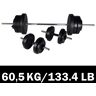 vidaXL Langhantel + 2 Kurzhantel Set 60,5kg