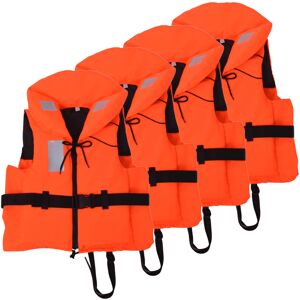 vidaXL Schwimmwesten 4 Stk. 100 N 70-90 kg - Orange