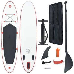 vidaXL Stand Up Paddle Board SUP Aufblasbar Rot und Weiß - Rot